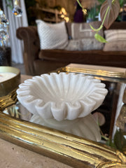 Miniature Marble Ruffle Dish