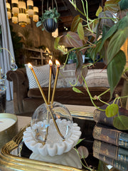 Miniature Marble Ruffle Dish