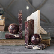 Marble Sphere Bookends