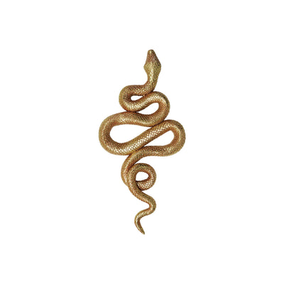 Resin Snake Wall Décor, Gold Finish (Hangs or Sits)